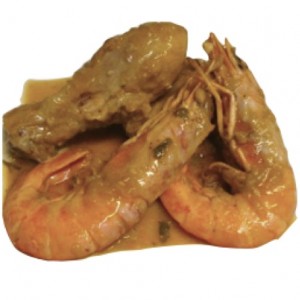 Pollo con gambas